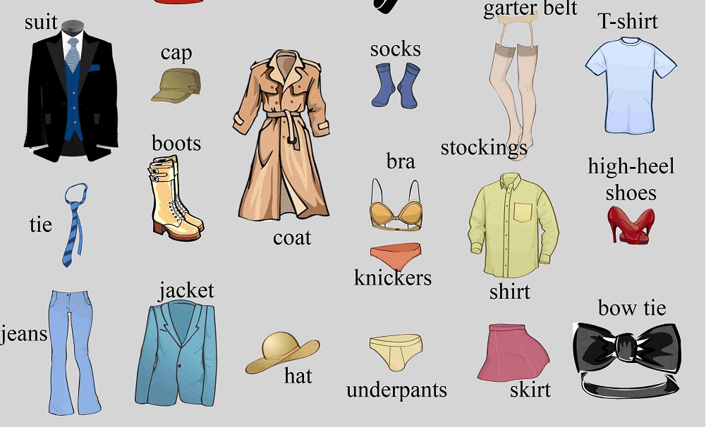 Từ vựng tiếng Anh về quần áo trong tiếng Anh