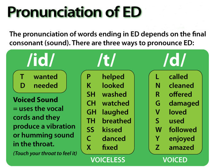 Cách phát âm ED, S, ES chuẩn 2020 chính xác nhất