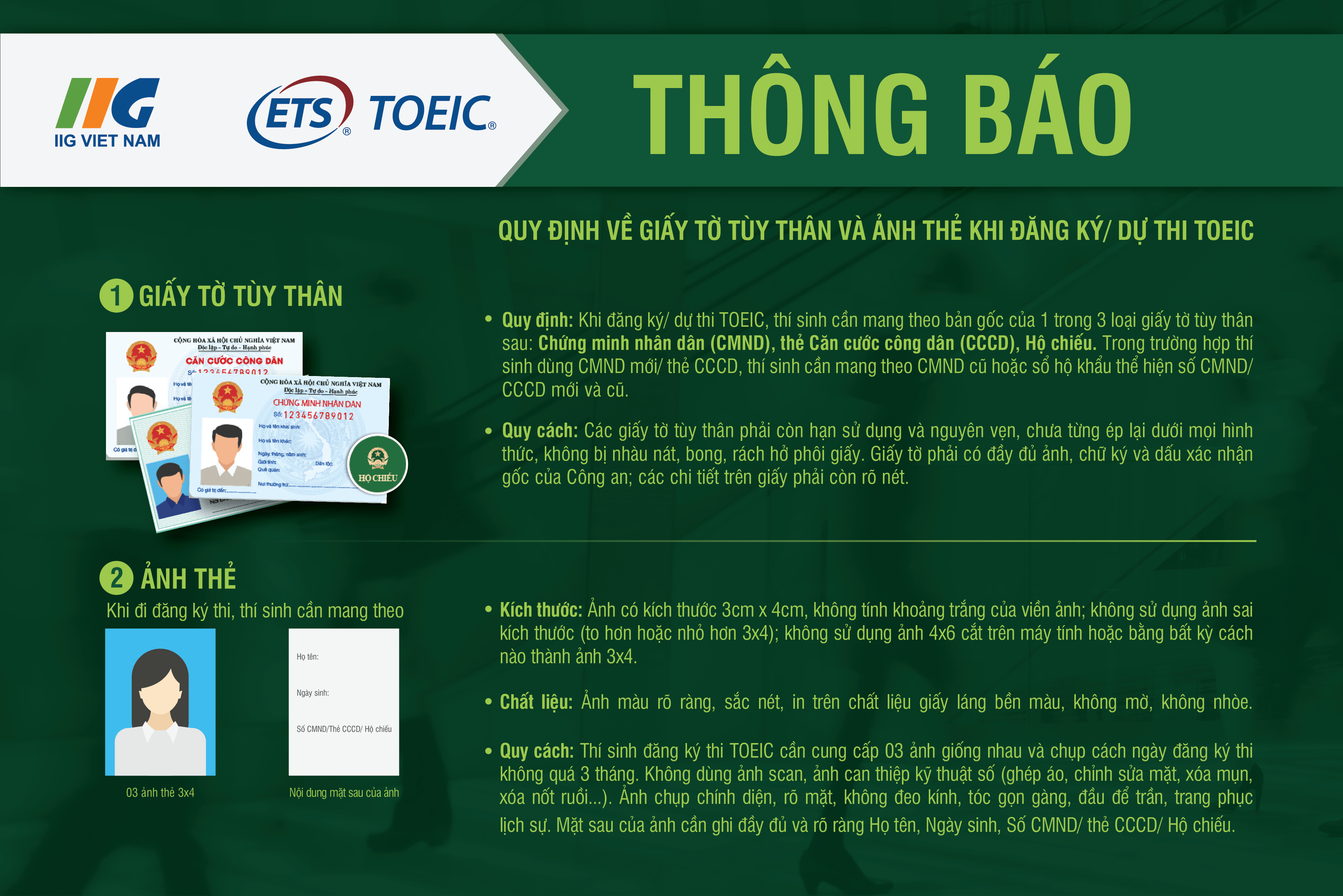 Hướng dẫn dự thi TOEIC cập nhật 2020 – IIG Việt Nam
